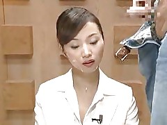 Asian newsreader bukkake 1