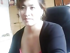 Chinese milf plays and gets caught