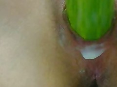 Korean Amateur Teen Cucumber Masturbation