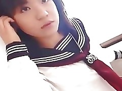 Alluring Japanese schoolgirl cumfaced uncensored